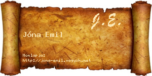 Jóna Emil névjegykártya